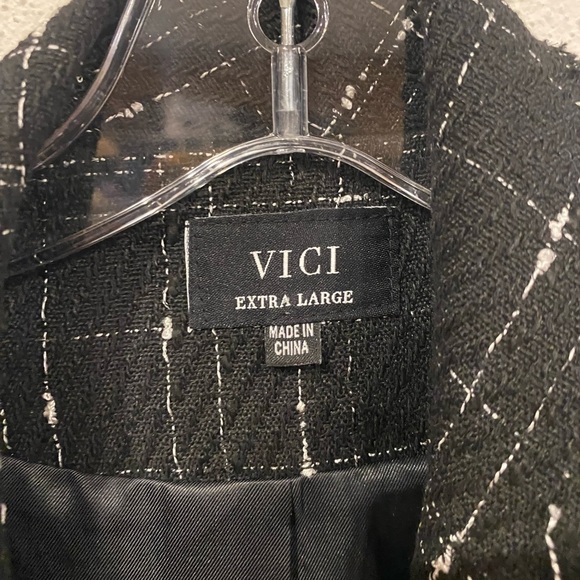 VICI Double Breasted Tweed Blazer Size XL EUC - Picture 3 of 5